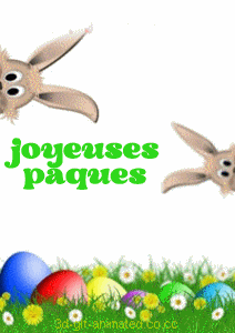 Gif animé joyeuses Pâques lapins